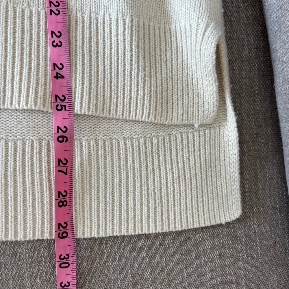 Pearl by Lela Rose Black Cream Yin Yang Wool Cashmere Blend oversized sweater S - Picture 8 of 10